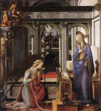 Fra Filippo Lippi Painting - Annunciation Renaissance Filippo Lippi